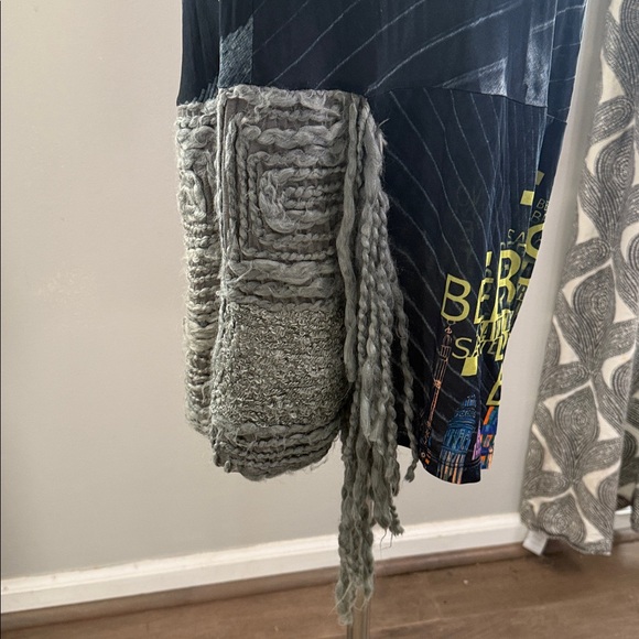 Save The Queen Y2K Mesh Mixed Media Asymmetrical Berlin Dress SZ Small - Picture 4 of 11